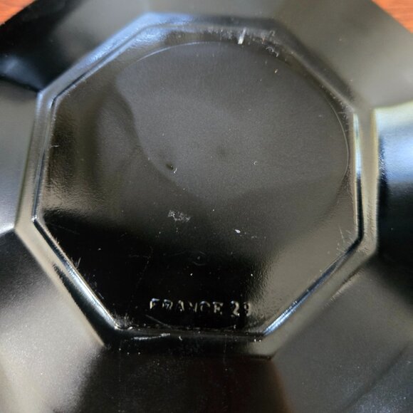 VTG Black Arcoroc Octime France 2 Cups 2 Saucers and Creamer Tempered Glass - Picture 7 of 14